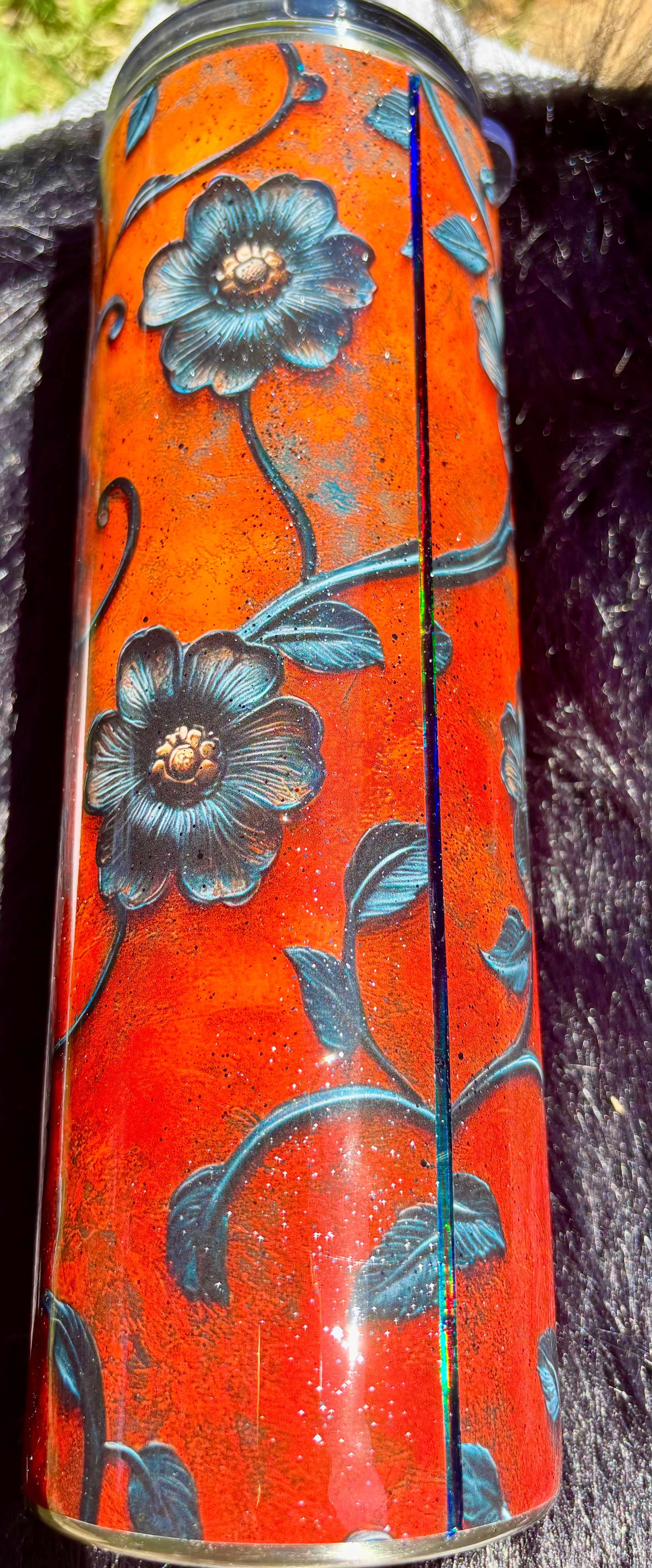 Black vines of flowers